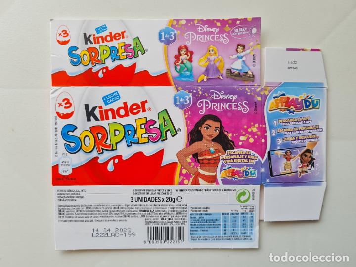 Kinder Figures: PRINCESA DISNEY PRINCESS - VAIANA-MOANA - CAJA/EMBALAJE CARTON HUEVO SORPRESA KINDER 2022