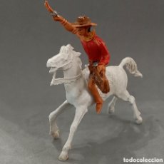 Figuras de Goma y PVC: PISTOLERO DEL OESTE, LADRÓN, COWBOY A CABALLO, COMANSI AÑOS 70 - 80