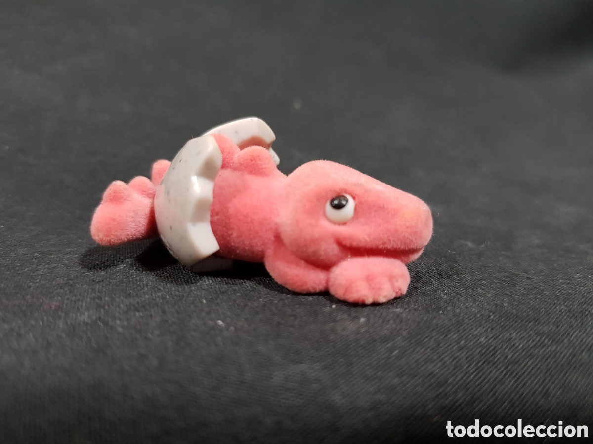 Rubber and PVC Figures: Figura PVC Beb&eacute; Dinosaurio Terciopelo Floqueado Huevo Kinder Sorpresa Ferrero MPG