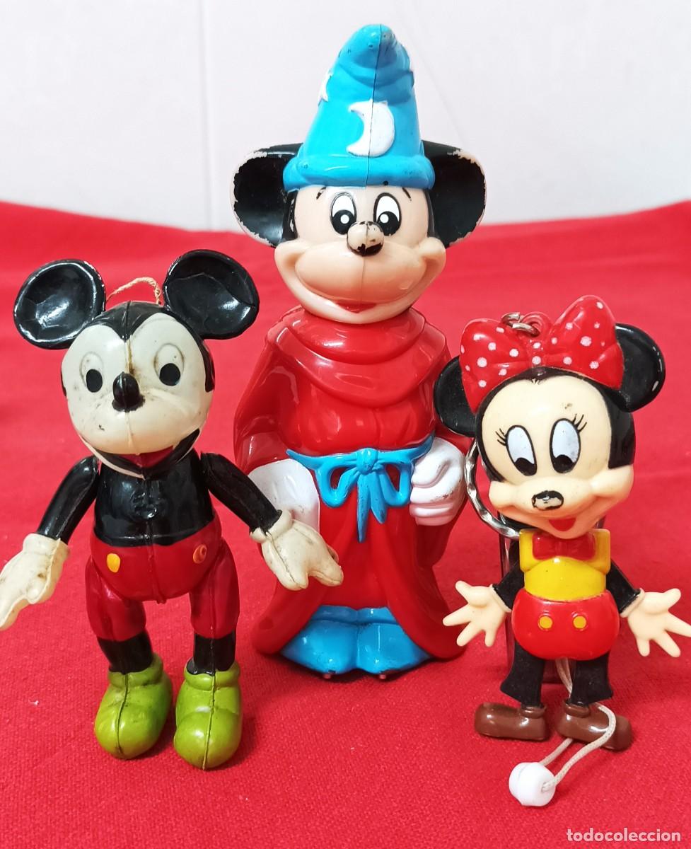 Figuras de goma y PVC: Lote 2 Mickey mouse y Minnie celuloide y pl&aacute;stico - Foto 1