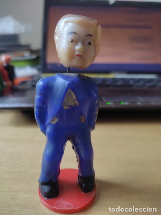 Rubber and PVC Figures: MU&Ntilde;ECO PLASTICO CABEZA MOVIL HONG KONG H K 8 CMS ALTO ORIGINAL ANTIGUO