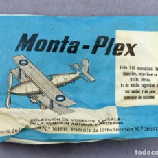 Figuras de Goma y PVC: SOBRE MONTA PLEX MONTAPLEX 1967 AVION SIX MONOPLAZA SIN ABRIR