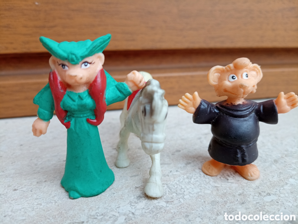 Figuras de goma y PVC: Lote figuras pvc silvan el valiente danone - Foto 1