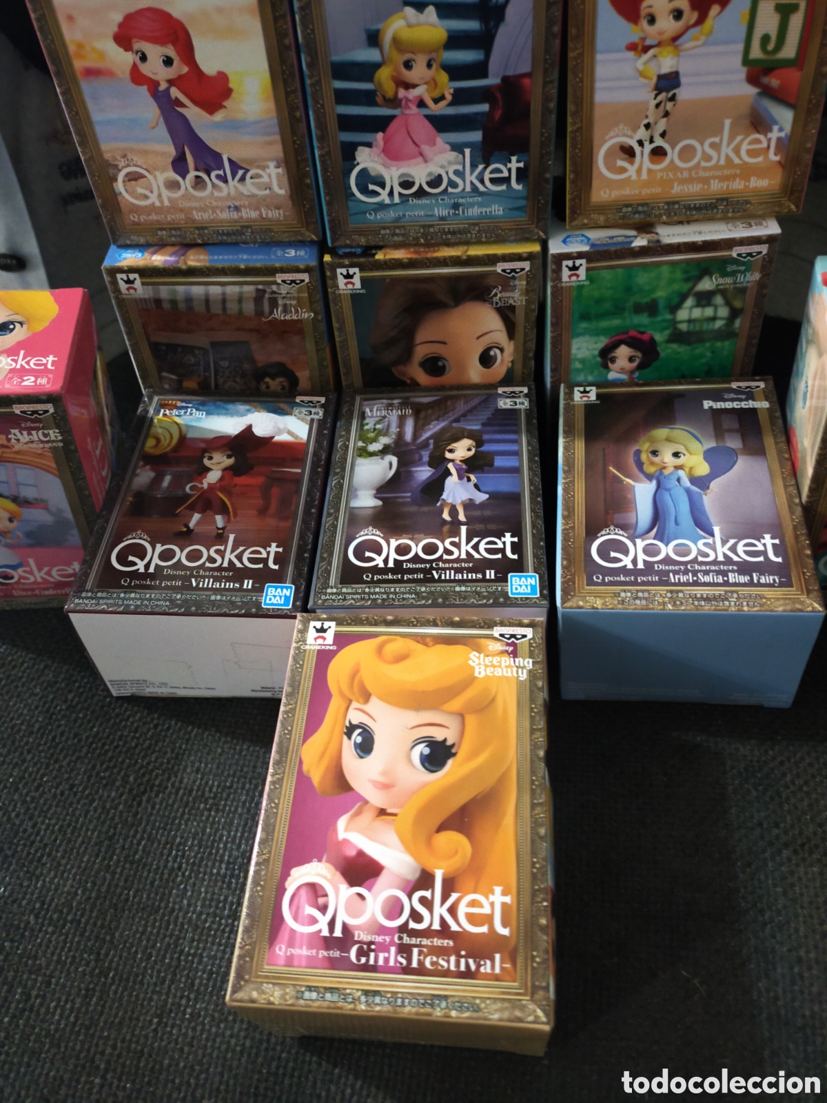 Rubber and PVC Figures: FIGURA QPOSKET DISNEY GIRLS FESTIVAL AURORA DE SLEEPING BEAUTY NUEVA TOTAL EN SU CAJA SIN ESTRENAR