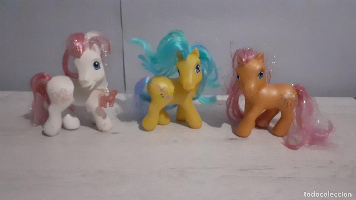 Gummi- und PVC-Figuren: Lote de 3 Mi peque&ntilde;o Pony. Muy little pony. A&ntilde;o 2002