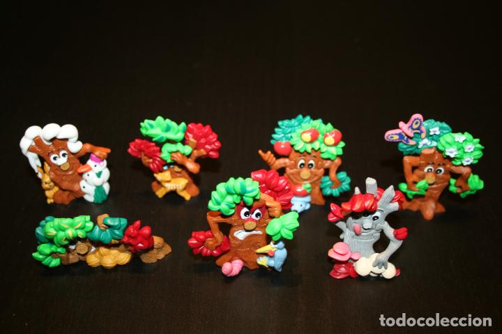 Figuras de goma Kinder: Kinder Ferrero 328 puzzle pl&aacute;stico relieve 3D el bosque encantado completo* leer descr 7 fig. + 3BPZ