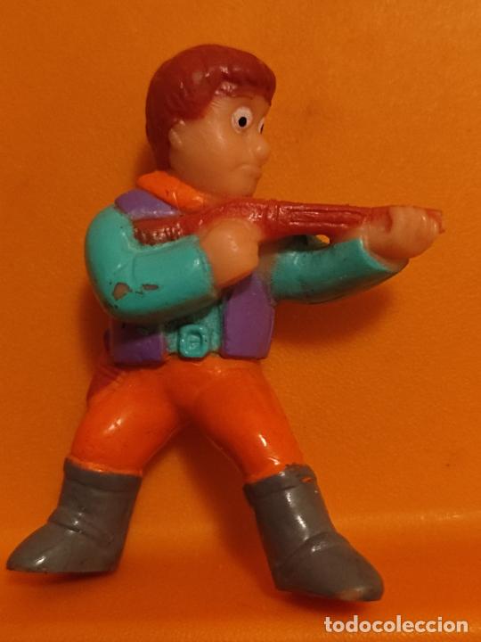 Gummi- und PVC-Figuren: COWBOY VAQUERO OESTE SOMA N&ordm; 10 FIGURA GOMA 5 CMS ALTO FUSIL ESCOPETA CA&Ntilde;ON ROTO DESPERFECTO