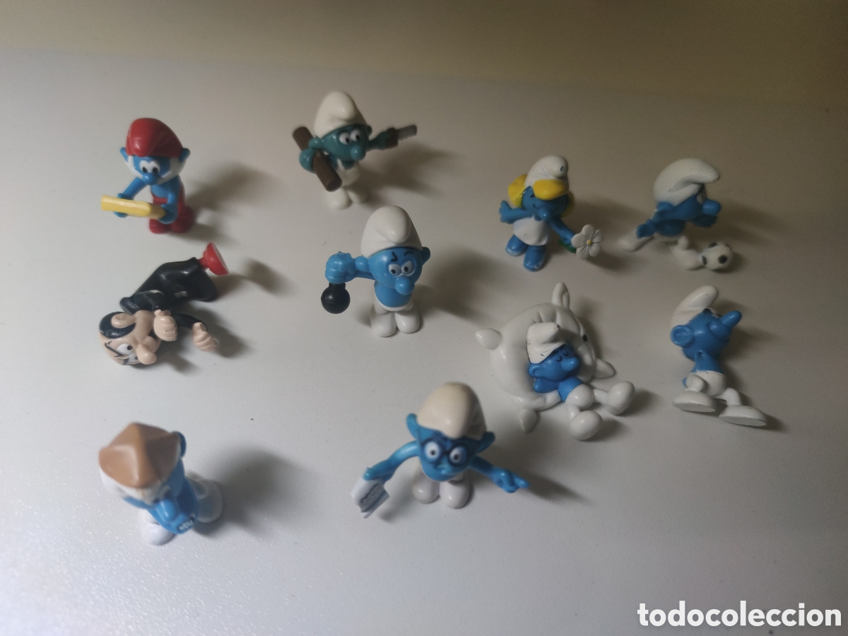 Figuras de Goma y PVC: Pitufos tipo Kinder sorpresa.