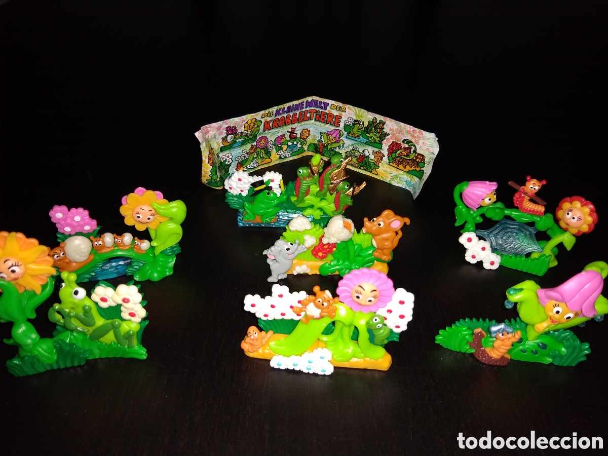 Figuras de goma Kinder: Kinder Ferrero 341 puzzle pl&aacute;stico relieve 3D animalitos y plantas del bosque no compl 7 Fig.+ 1 BPZ
