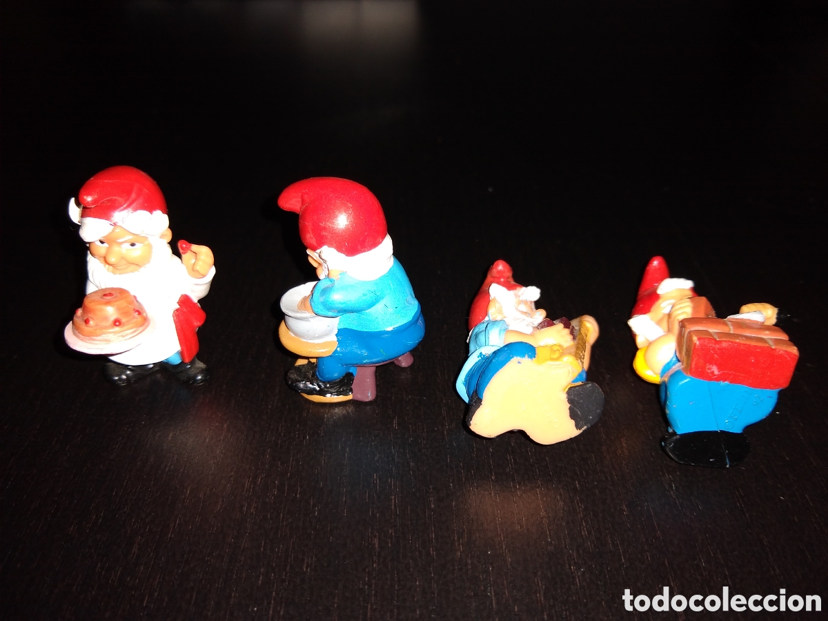 Figurines en Caoutchouc et PVC: Kinder Ferrero 288A gnomos oficios variantes 4 fig sin bpz