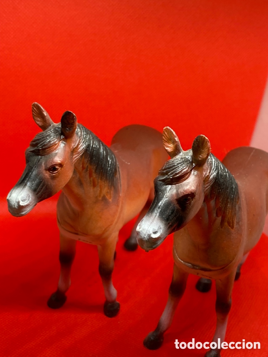 Figuras de goma y PVC: 2 Caballos de pvc nuevos - Foto 7
