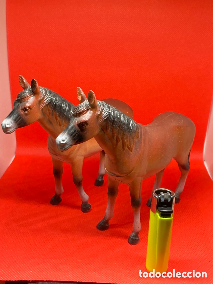 Figuras de goma y PVC: 2 Caballos de pvc nuevos - Foto 8