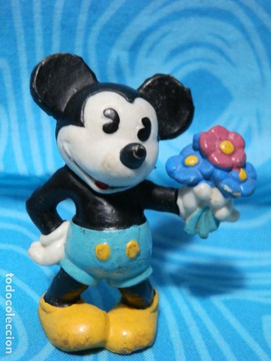 Figuras de goma y PVC: BULLY, MICKEY MOUSE CON RAMO DE FLORES , 1986 - Foto 1