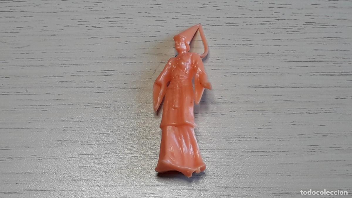 Figuras de Goma y PVC: Princesa medieval, serie 4 cms, pl&aacute;stico, Ex&iacute;n Castillos Historex Elastolin, original a&ntilde;os 70.