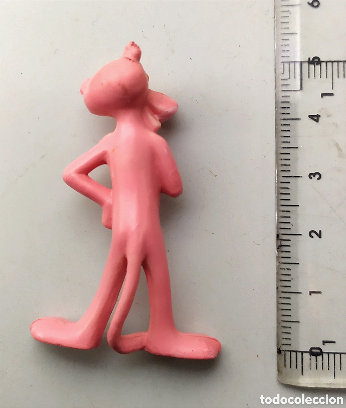 Figuras de goma y PVC: Pantera Rosa Mini figura goma pl&aacute;stico figurita - Foto 2