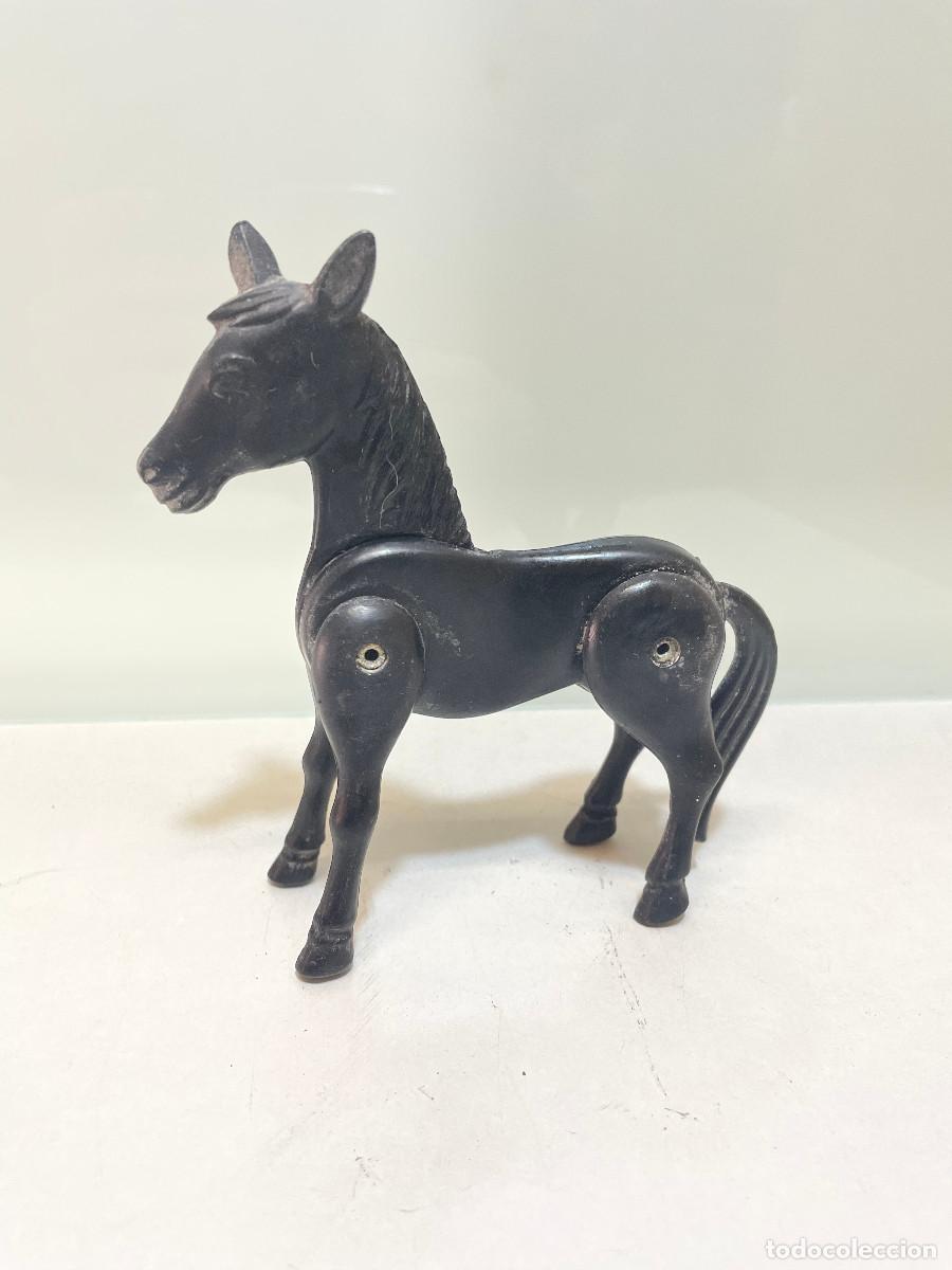 Figuras de Goma y PVC: CABALLO NEGRO ANTIGUO PVC
