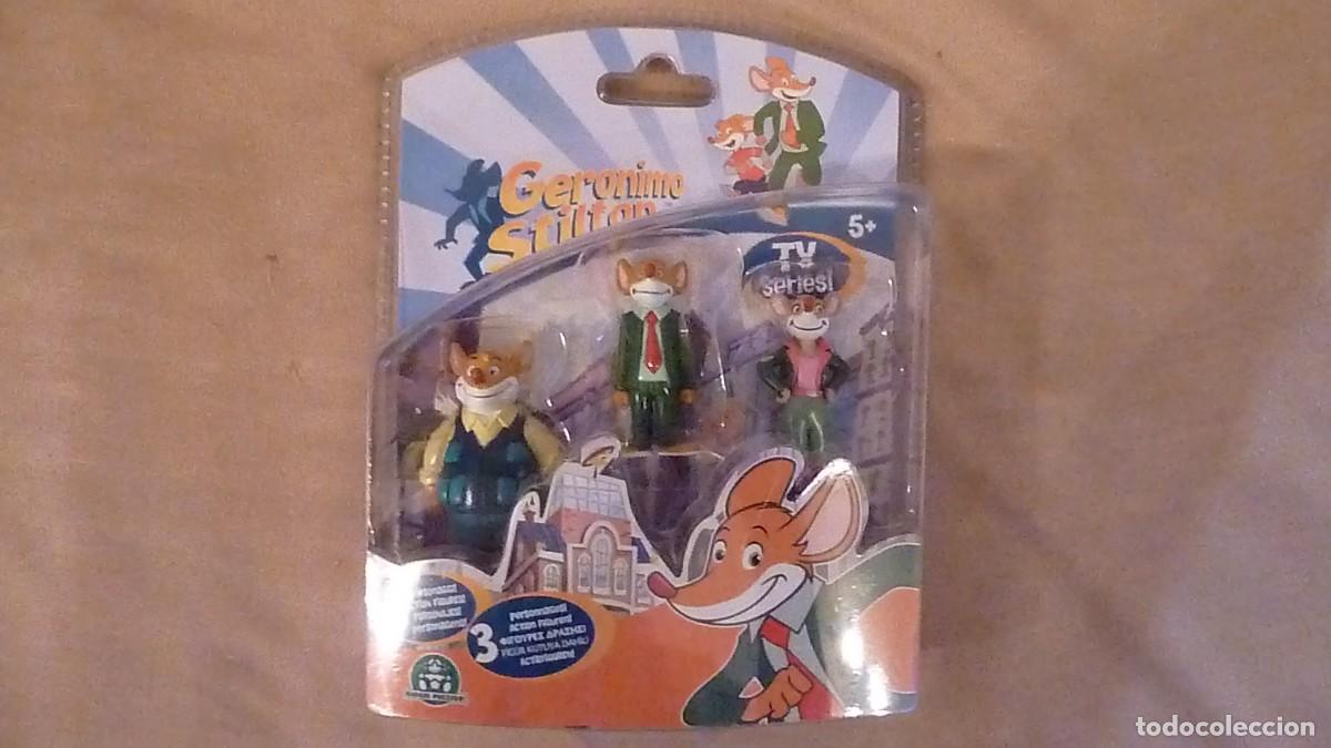 Figuras de Goma y PVC: Blister 3 personajes Geronimo Stilton. Nuevo!!
