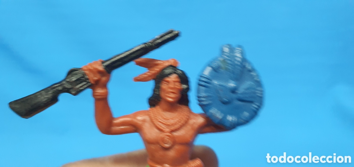 Figuras de goma y PVC: INDKO CON RIFLE Y ESCUDO. COMANSI 17 - Foto 3