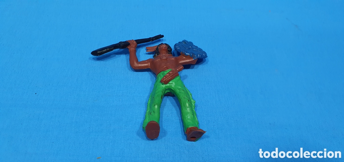 Figuras de goma y PVC: INDKO CON RIFLE Y ESCUDO. COMANSI 17 - Foto 1