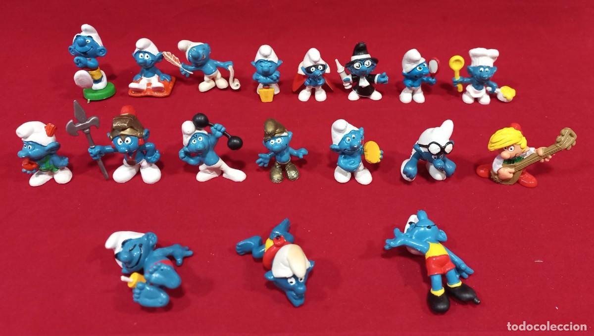 Figuras de goma y PVC: 18 PITUFOS - Foto 1
