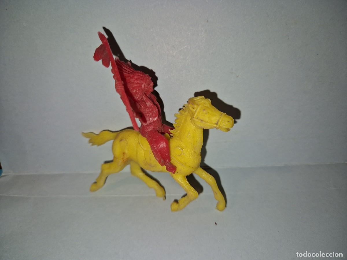 Figuras de goma y PVC: INDIO A CABALLO - Foto 2