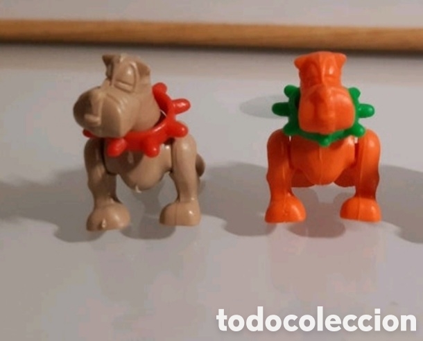 Figuras de goma Kinder: Lote de dos perros Pit Bull kinder - Foto 1
