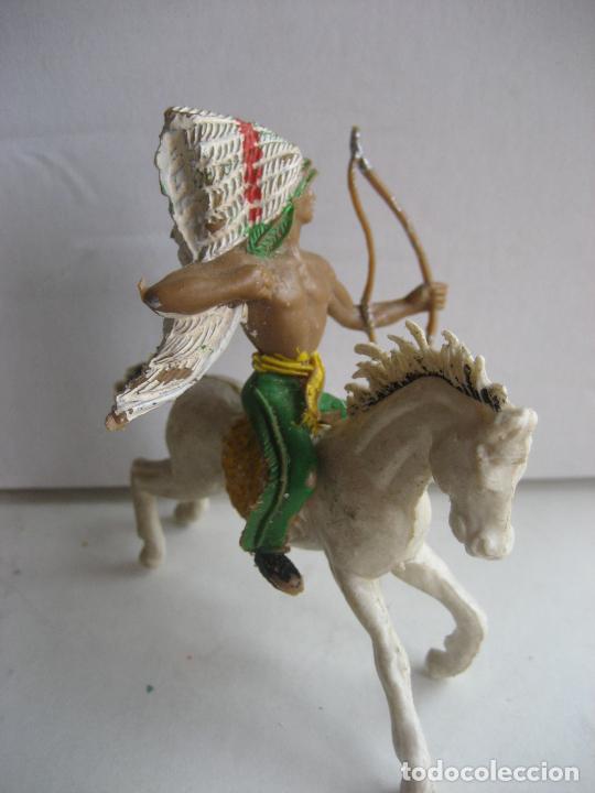 Figuras de goma y PVC: Indio a caballo, con arco. Comansi - Foto 2