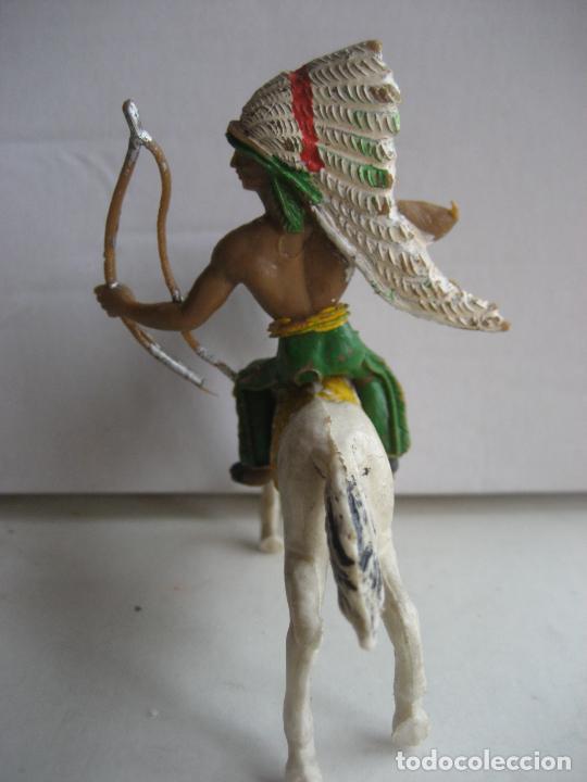 Figuras de goma y PVC: Indio a caballo, con arco. Comansi - Foto 3
