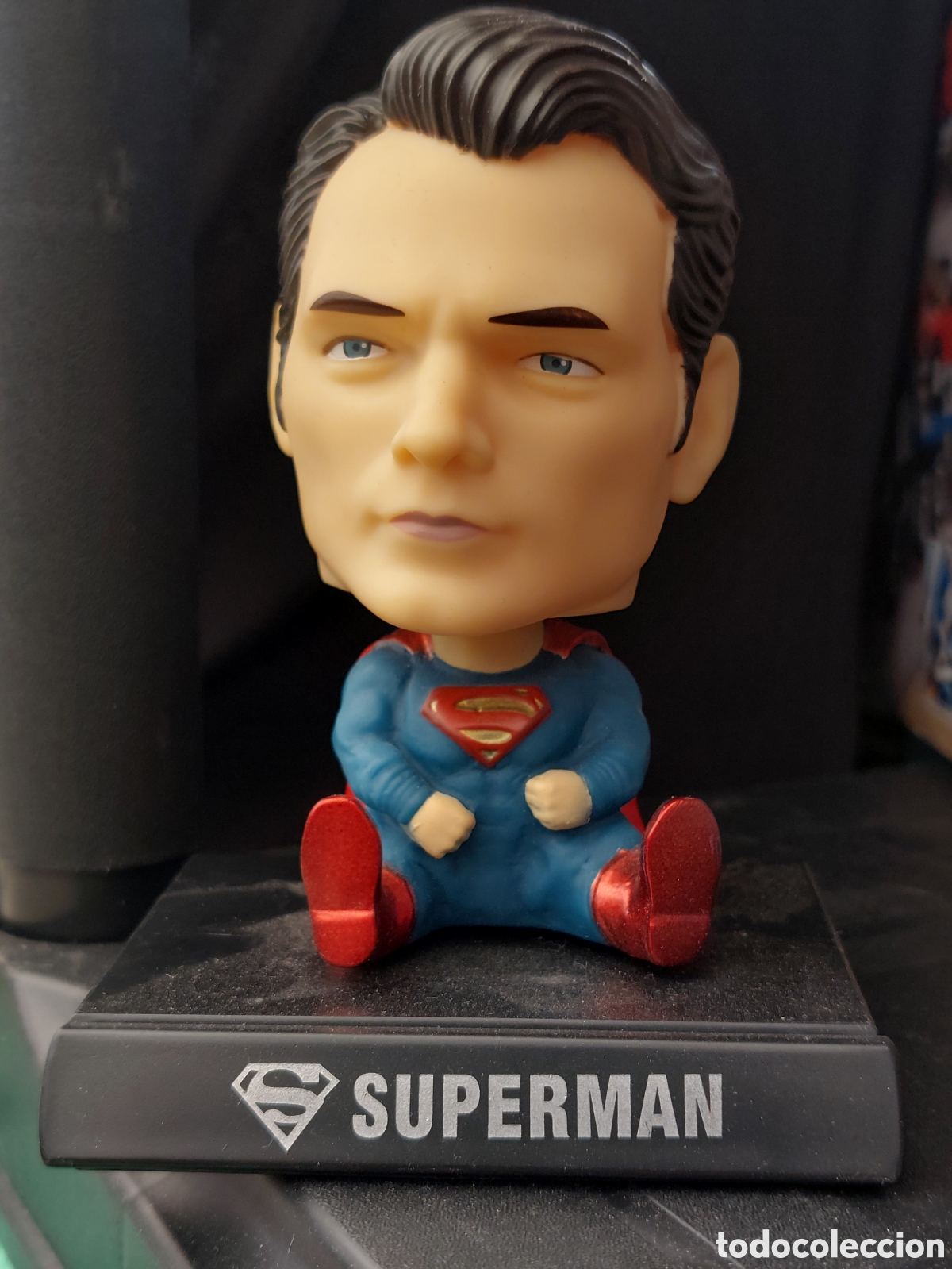 Figuras de goma y PVC: SUPERMAN PORTA CELULAR ANIMADO - Foto 1