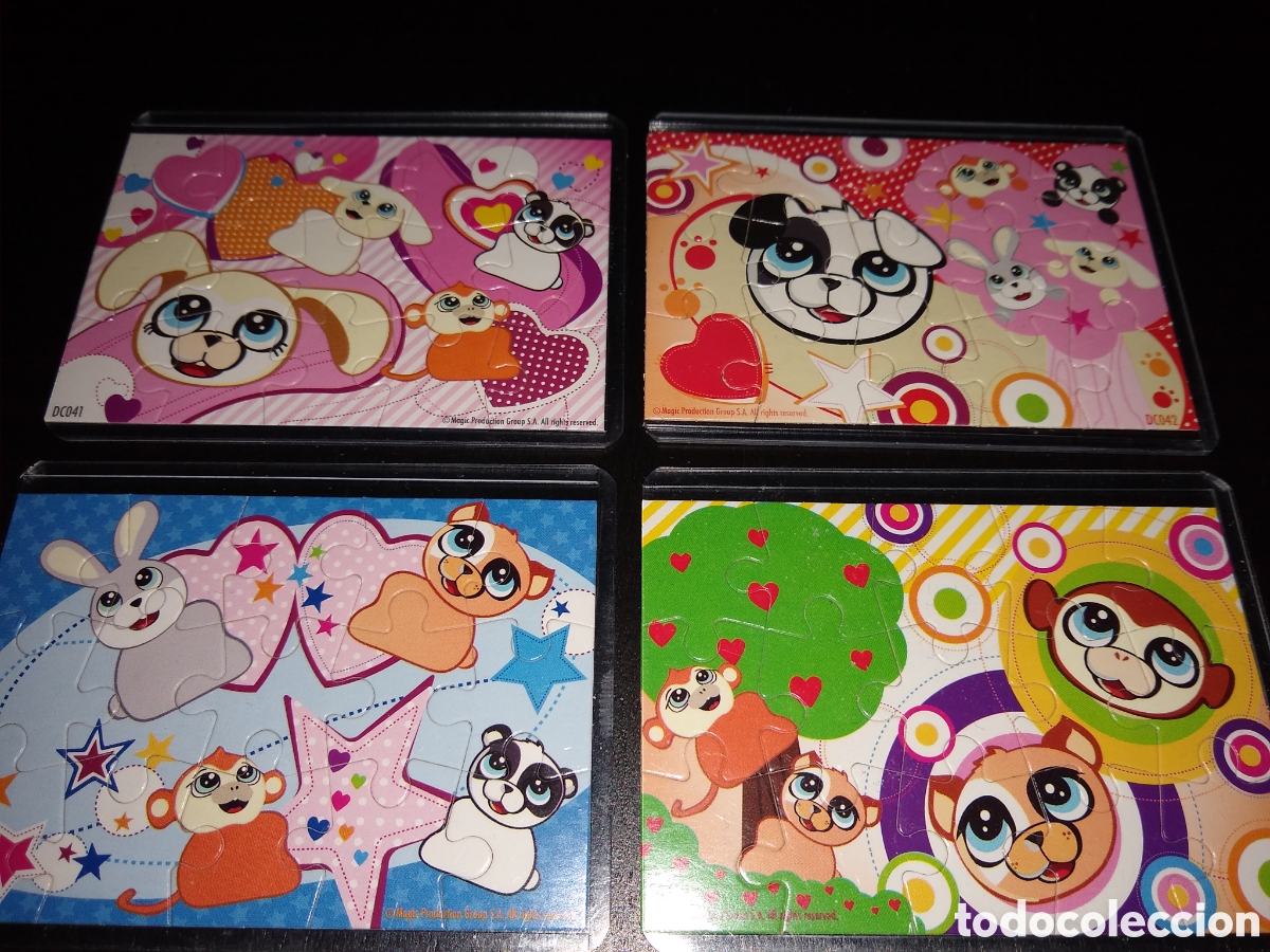 Kinder &Uuml;berraschung: Kinder Ferrero 393 puzzle mixart 2011 serie completa de 4 puzzles en funda con 4 BPZ