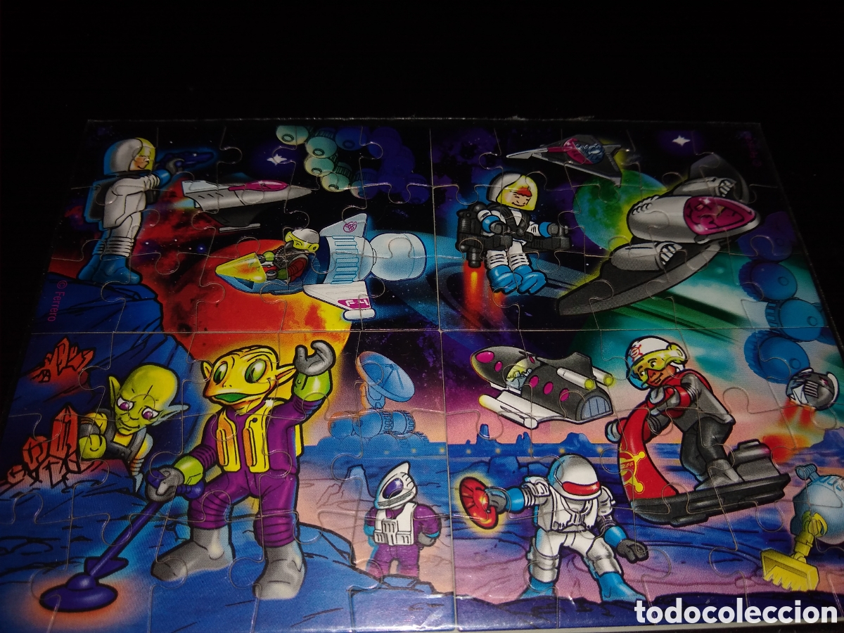 Figurines en Caoutchouc et PVC: Kinder Ferrero 403 puzzle ferraerospace serie completa de 4 puzzles con 4 BPZ