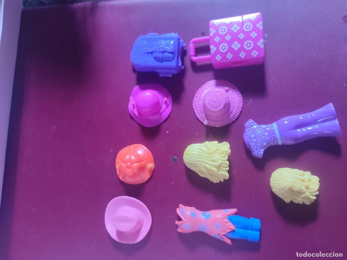 Figuras de Goma y PVC: 10 pzas accesorios para mu&ntilde;ecas Polly pocket o similar lo que ves en la foto