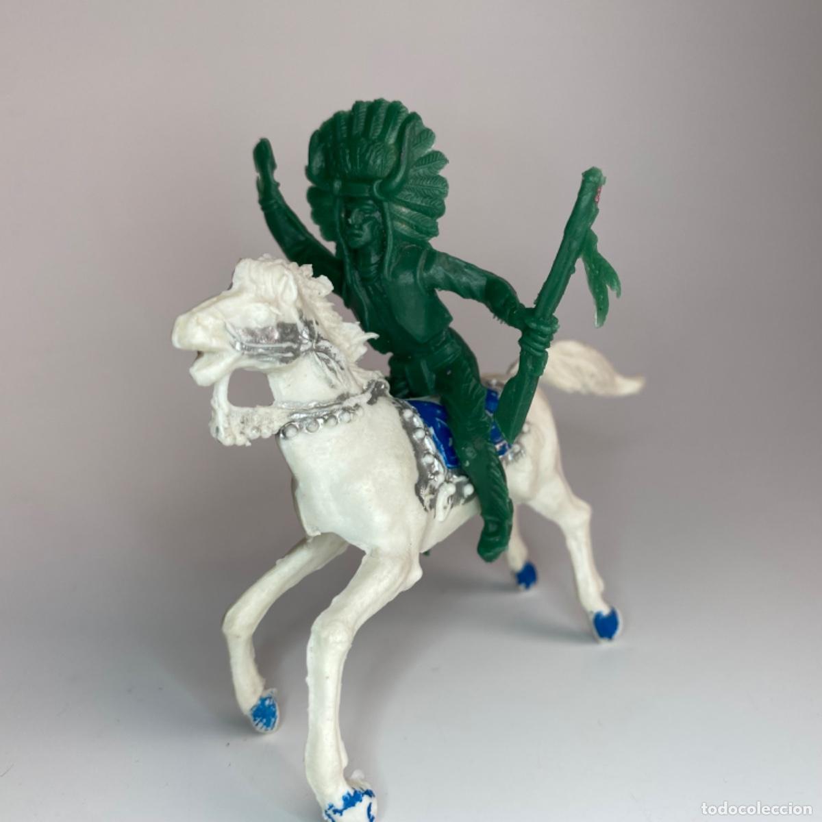 Figuras de goma y PVC: Caballo blanco e Indio de Reigon - Foto 2
