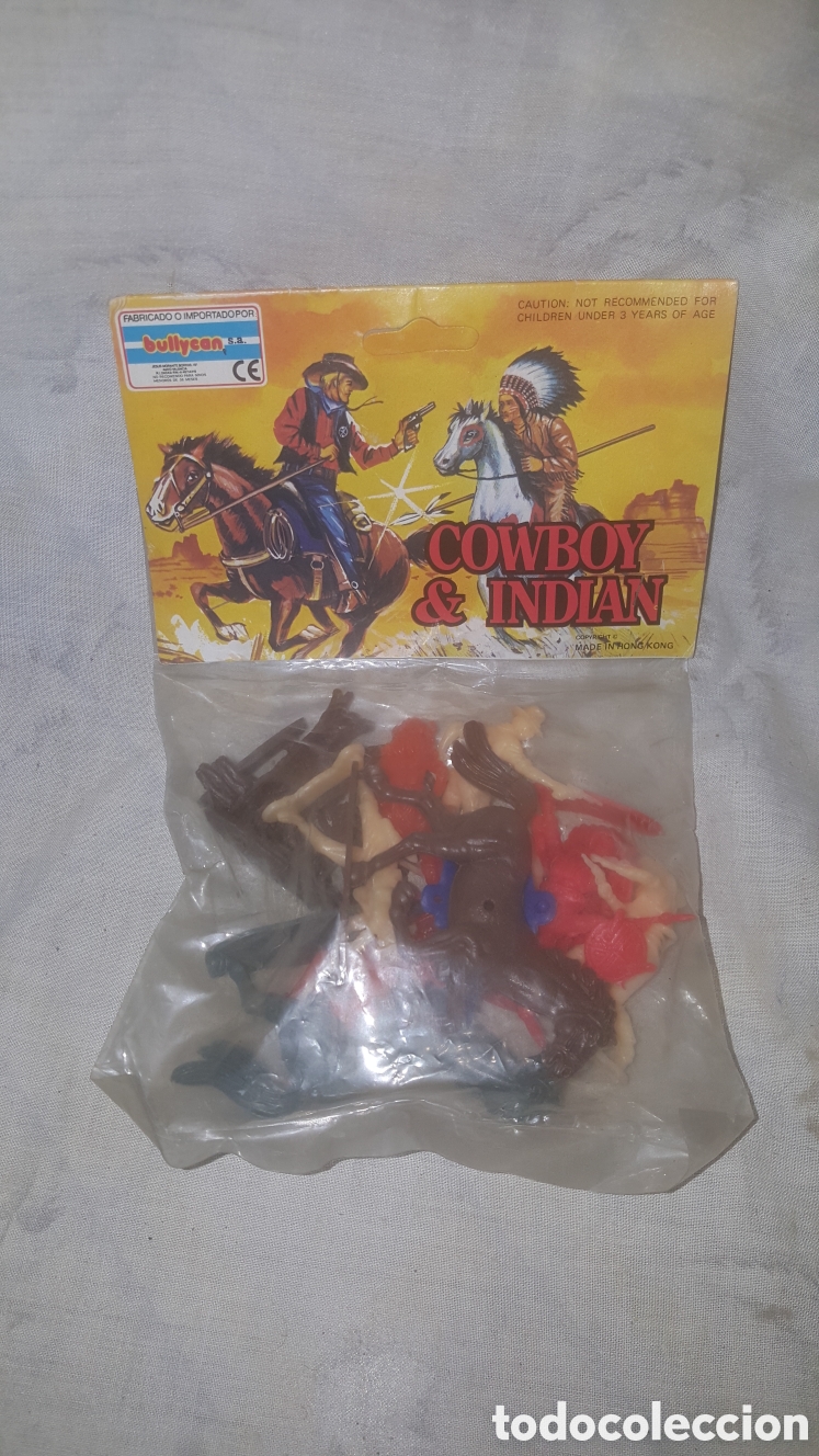 Figuras de goma y PVC: BLISTER INDIOS Y VAQUEROS DE BULLYCAN - Foto 1