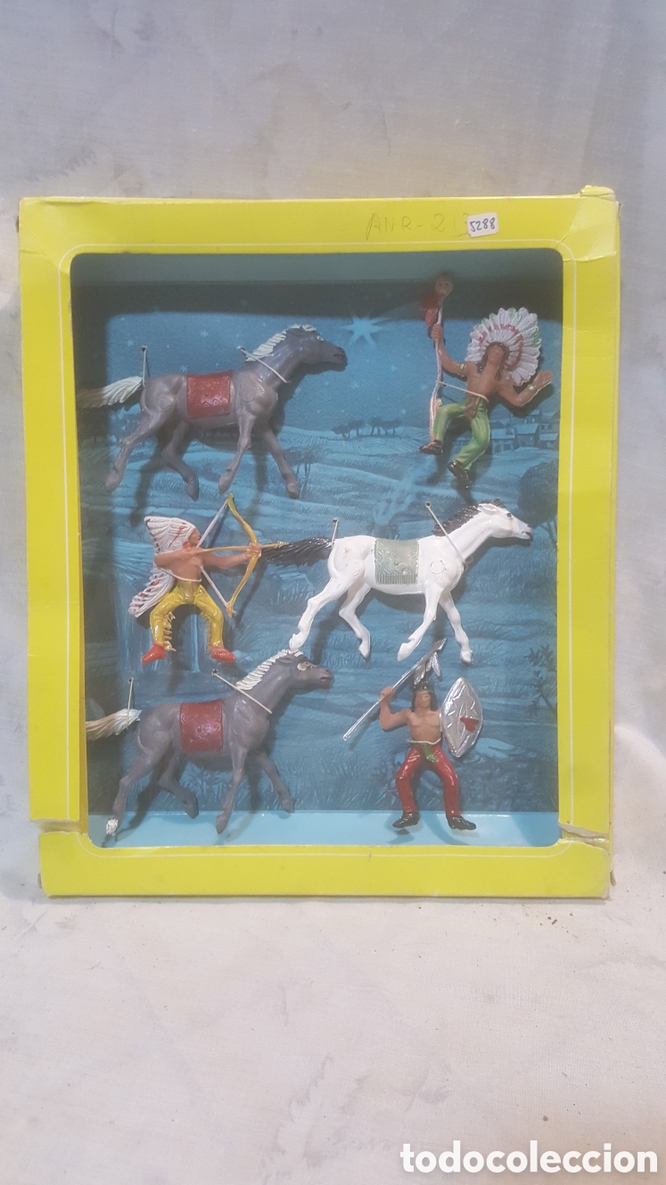 Figuras de goma y PVC: INDIOS Y CABALLOS DE OLIVER REF.5001 - Foto 1