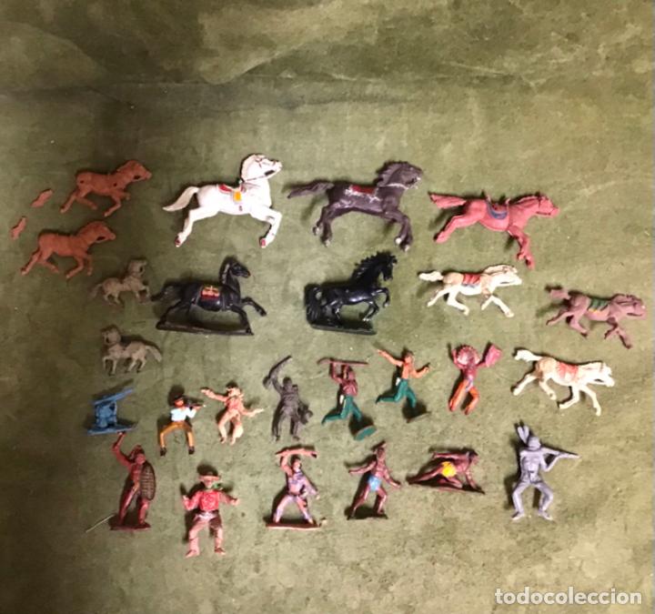 Figuras de goma y PVC: INDIOS Y VAQUEROS, A&Ntilde;OS 60 - Foto 1