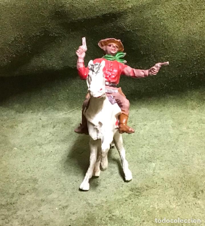Figuras de goma y PVC: ANTIGUO VAQUERO A CABALLO - Foto 2