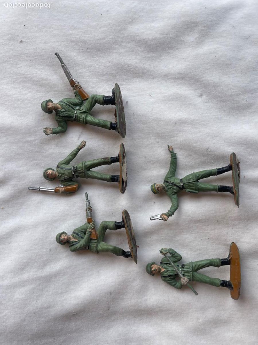 Figuras de goma y PVC: 5 soldados ejercito espa&ntilde;os comansi - Foto 9