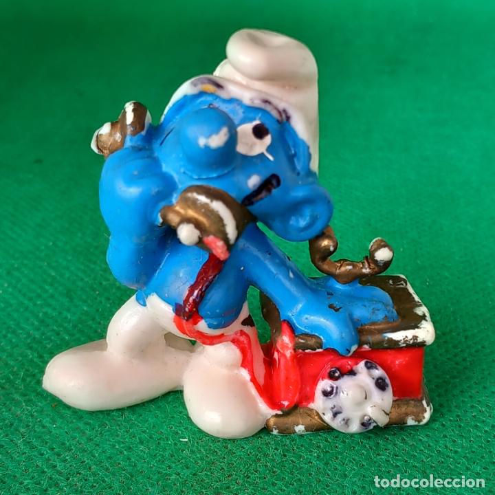 Figuras de goma y PVC: FIGURA PITUFO CON TEL&Eacute;FONO - SIN MARCA - Foto 1