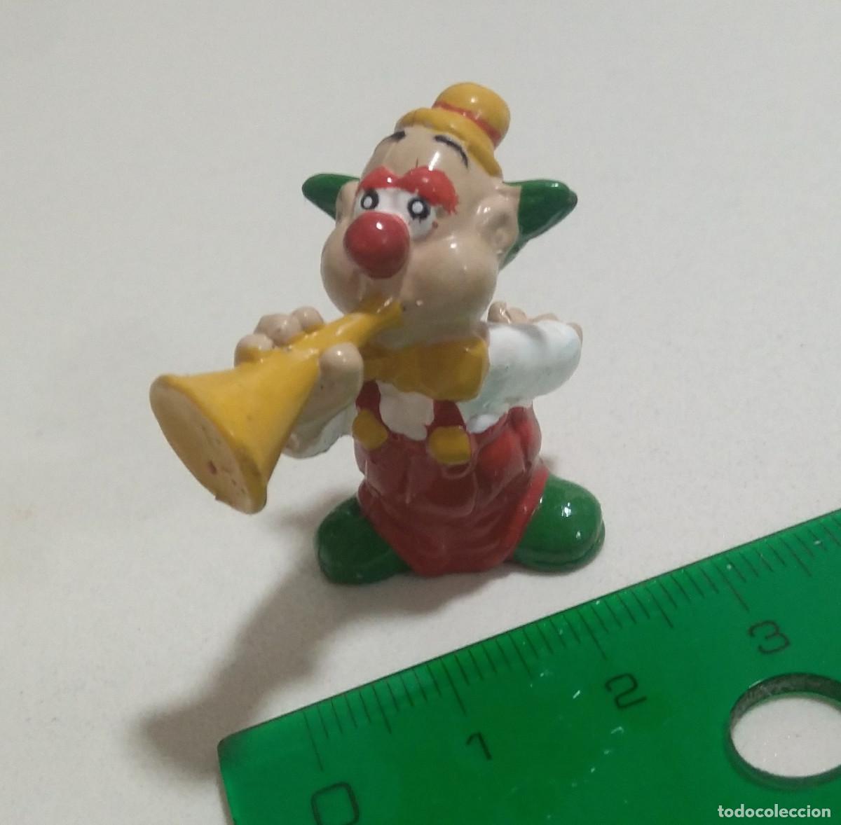 Figuras de goma y PVC: figura circo pvc goma topper lapiz mu&ntilde;eco miniatura payaso clown figurita mu&ntilde;equito mini trompeta