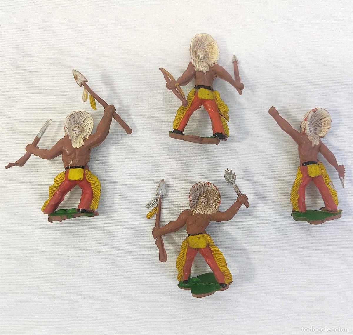 Figuras de goma y PVC: LOTE DE 4 INDIOS DE JECSAN. - Foto 2