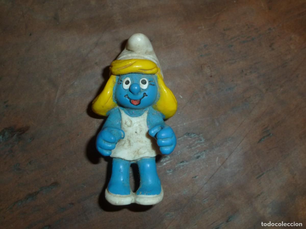 Figuras de goma y PVC: Pitufina Pitufos. Schleich 2000 - Foto 3