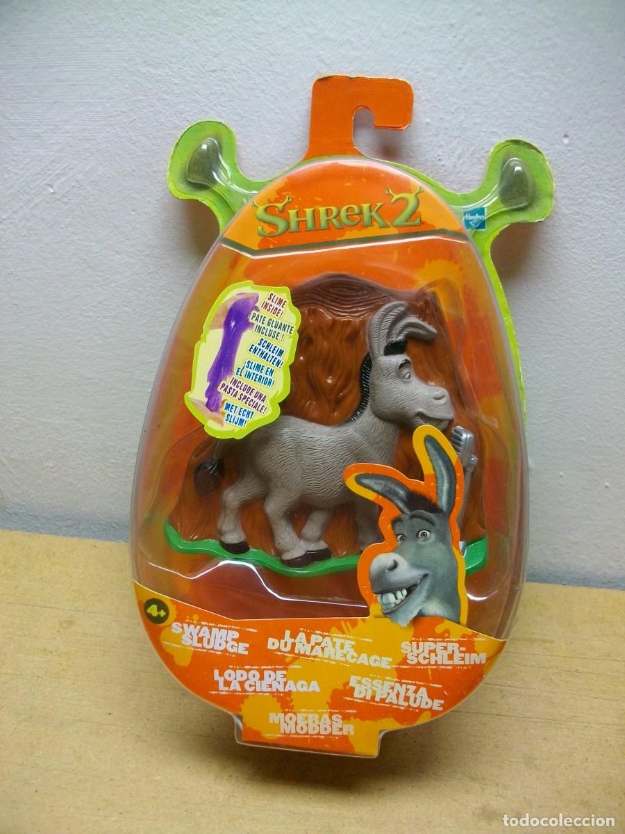 Figuras de goma y PVC: ASNO Lodo De La Cienaga Shrek de Hasbro NUEVA