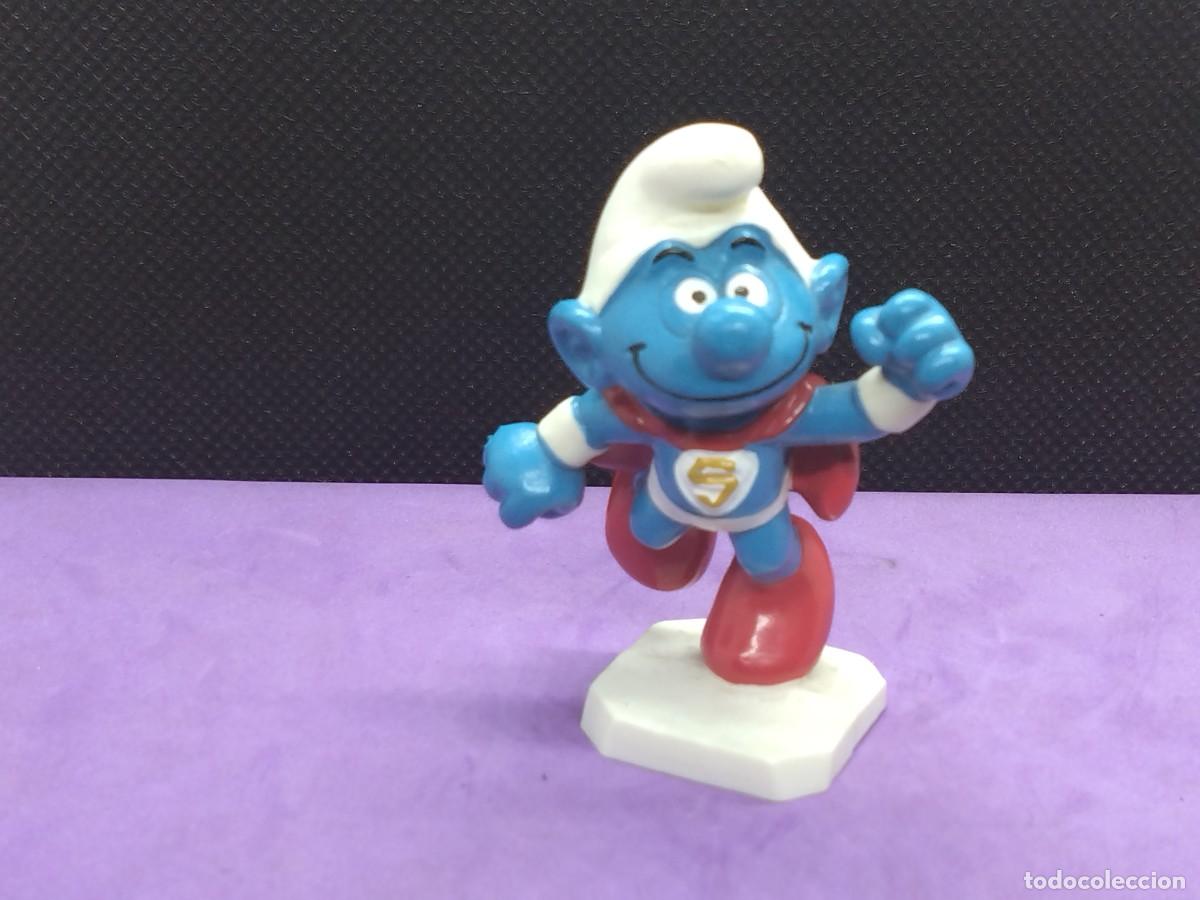 Figuras de goma y PVC: PITUFO SUPER HEROE , LEER Descipcion - Foto 1