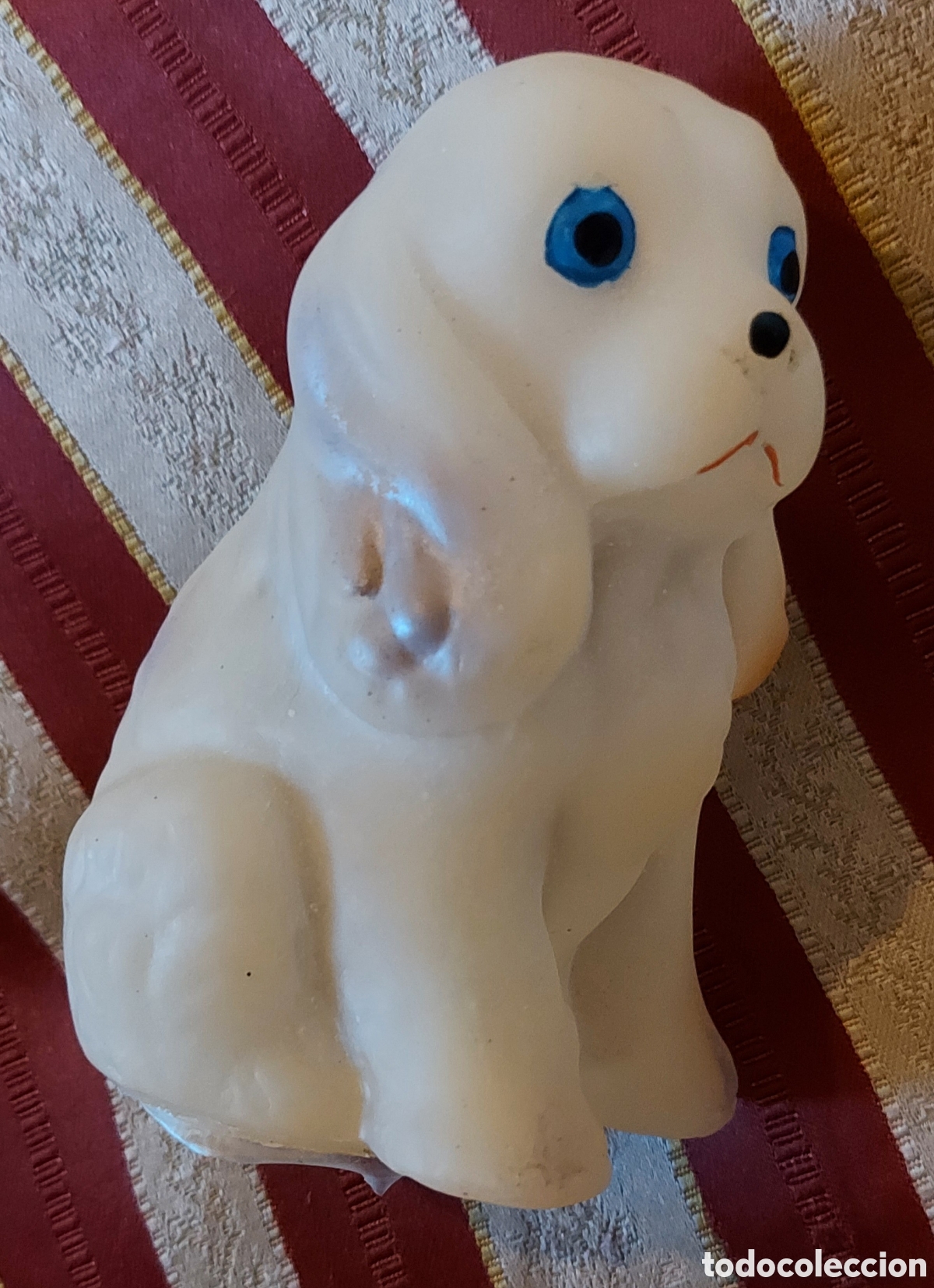 Figuras de Goma y PVC: Antiguo perrito de goma blanda a&ntilde;os 70