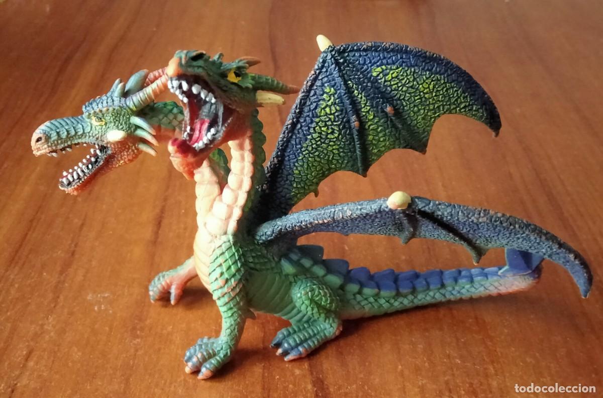 Figuras de goma y PVC: Drag&oacute;n de dos cabezas PVC - Foto 1