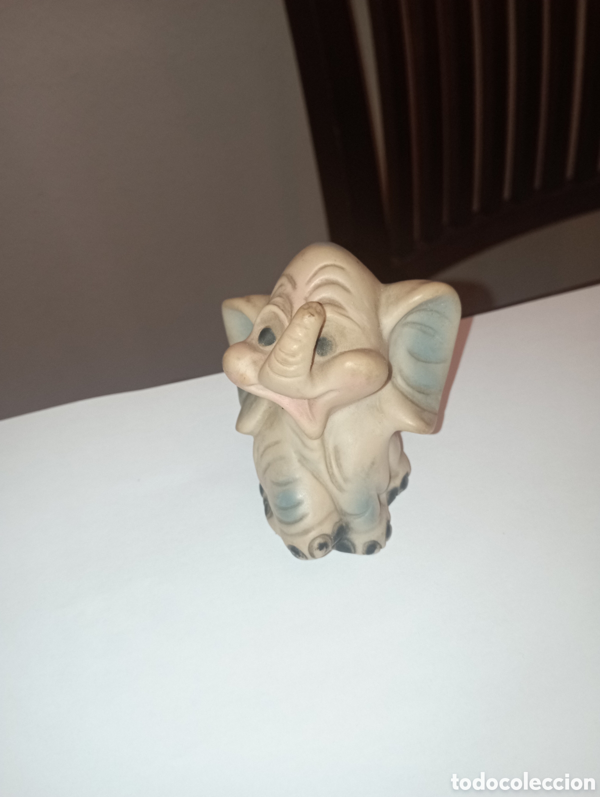 Figurines en Caoutchouc et PVC: FAMOSA PEQUE&Ntilde;O MU&Ntilde;ECO DE CHIFLE MADE IN SPAIN A&Ntilde;OS 60 ELEFANTE