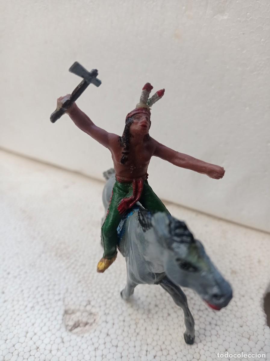 Figuras de goma y PVC: Indio con caballo de jecsan - Foto 1