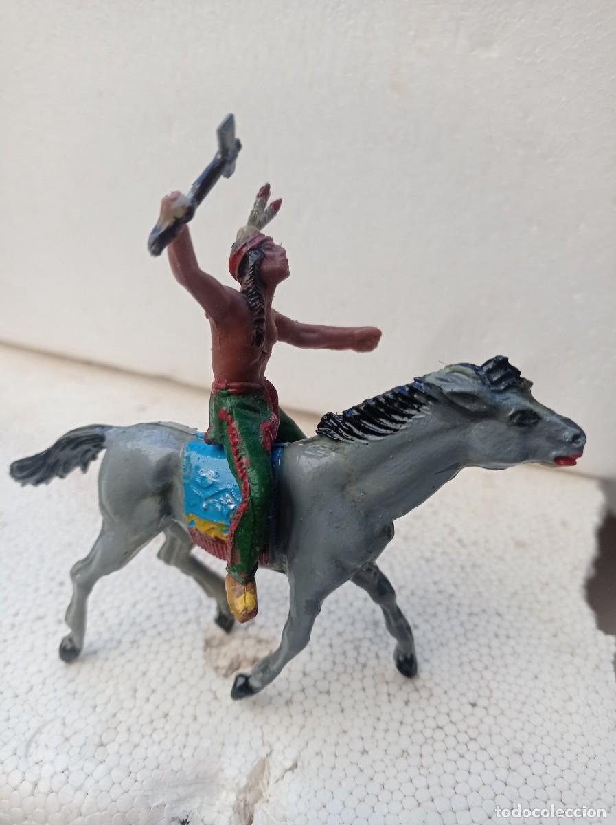Figuras de goma y PVC: Indio con caballo de jecsan - Foto 2