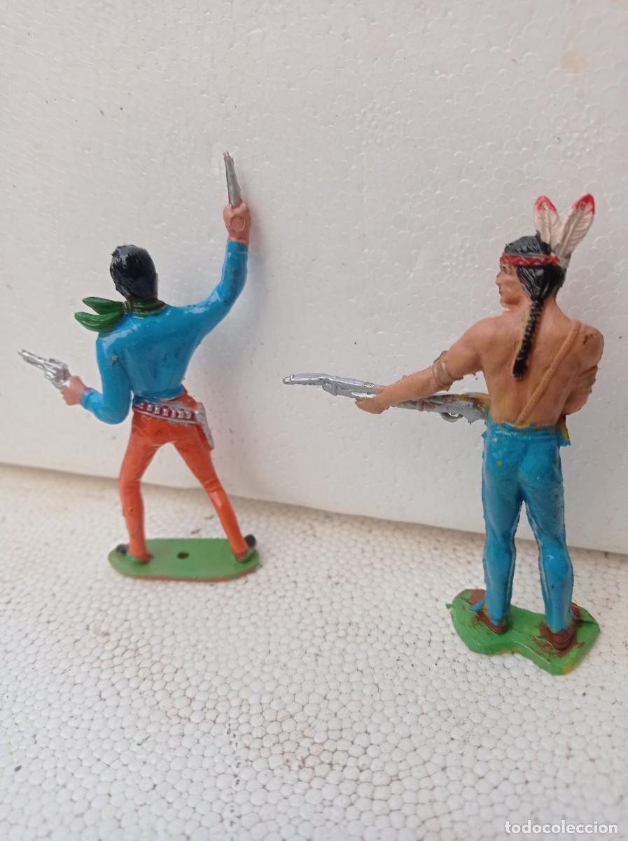 Figuras de goma y PVC: Vaquero y indio de comansi - Foto 2